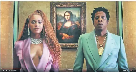  ?? ?? Hinter The Carters, hier das Video zu „Apeshit“, verbirgt sich das Ehepaar Beyoncé Knowles-Carter und Jay-Z.