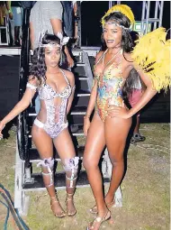  ?? OKOYE HENRY PHOTOS ?? These two beauties show off the 2017 carnival costumes.