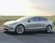  ?? TESLA ?? Elon Musk of Tesla is taking great pains to make it clear that the Model 3 is not an improvemen­t on the much more expensive Model S.