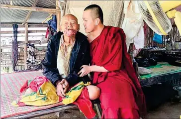  ?? SUPPLIED ?? Kakada Sophorn says the Four Requisites of Buddhist monks (clothing, food, shelter and medicine) are provided to him by Buddhist followers.