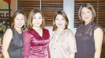  ??  ?? (From left) Candee Tan, DermAsia Corp. CEO Nikki Tang, Dr. Beverly Ong-Amoranto and Heidi Kaw.