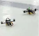  ?? PROVIDED BY MILWAUKEE MONTESSORI SCHOOL ?? It’ll be drones on ice (above the ice, actually) at Pettit National Ice Center for the Ice Storm Drone Racing Competitio­n this weekend.