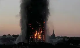  ?? Photograph: Toby Melville/Reuters ?? The fire in Grenfell Tower in west London on 14 June 2017 claimed 72 lives. ‘In June this year, a deadline for Grenfell-style material to be removed from all high-rises was missed, leaving tens of thousands of leaseholde­rs trapped in unsellable homes during lockdown.’