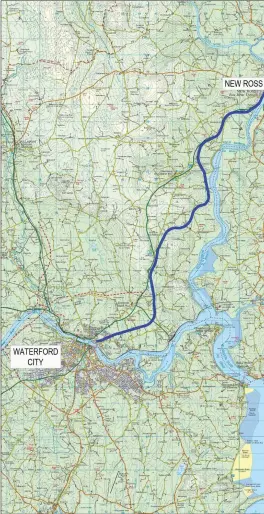  ??  ?? A map of the chosen route for the 24km South East Greenway.