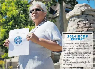  ?? CRAIG GLOVER/The London Free Press ?? Reta Van Every, the native liaison for My Sisters’ Place, stands beside a stone cairn — where decorated rocks are left in memory of women who have died — outside the women’s shelter on Dundas Street in London. Van Every said she’s
heard many stories...