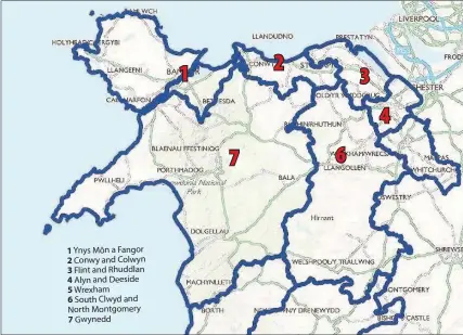  ??  ?? The new boundaries would leave MPs from the same parties having to fight for their seats and (right) MP Liz Saville Roberts