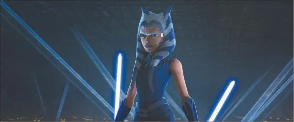  ??  ?? Ashley Eckstein has been the voice of Ahsoka Tano for seven seasons on “Star Wars: The Clone Wars.” (Disney Plus)