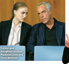  ?? ?? Father and daughter reunion: Madison Lintz and Titus Welliver.