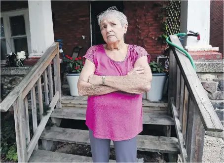  ?? DAN JANISSE ?? Blodwen Reitz says she feels under siege at the home on Montrose Avenue she’s lived in for almost 46 years.