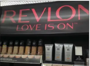  ?? (AP) ?? Revlon products are on display in a store in North Andover, Mass. Revlon, the 90-year-old multinatio­nal beauty company, filed this week for Chapter 11 bankruptcy protection.