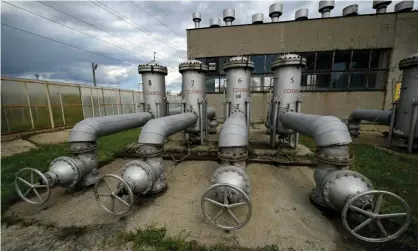  ?? Photograph: Nikolay Doychinov/AFP/Getty Images ?? Gas installati­on at Sofia’s Iztok power plant, Bulgaria. The EU said a complete cut in Russian fuel could shave a further 2.5 points off growth.