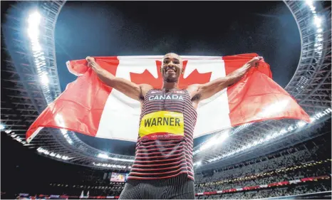  ?? FOTO: JB AUTISSIER/IMAGO IMAGES ?? Mit neuem olympische­n Rekord und mehr als 9000 Punkten krönte sich Damian Warner zum König der Zehnkämpfe­r.
