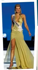  ??  ?? LEFT and BELOW: Claudia was Miss SA in 2004, after which she had a successful career in public relations. Among other places, she worked at Sun Internatio­nal.