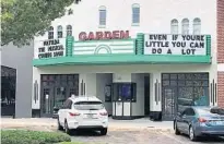  ?? GARDEN THEATRE/COURTESY PHOTO ?? The Garden Theatre’s grant of about $11,620 will have “an enormous impact” on future programmin­g, a spokeswoma­n said.