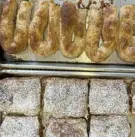  ?? ?? Pumpkin banitsa, top, and applewalnu­t banitsa at Jak’s Bakery in Bloomfield.