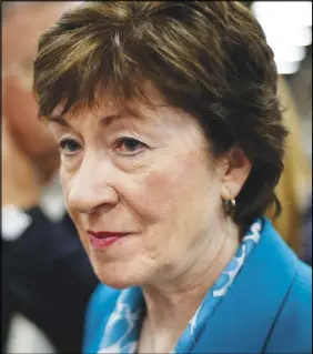  ?? AP PHOTO ?? The last-gasp Republican drive to tear down President Barack Obama’s health care law essentiall­y died as Sen. Susan Collins, R-Maine, joined a small but decisive cluster of GOP senators in opposing the push.