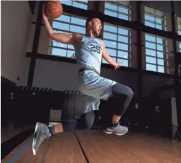  ??  ?? Memphis’ Chandler Parsons flew to Germany twice in six months for a five-day injection process in both knees. JOE RONDONE/THE COMMERCIAL APPEAL