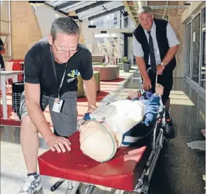  ??  ?? Medical marvel: Whitireia’s new $17 million health building has impressed students and staff alike, say paramedic degree leader Gary Strong and building project manager Kelvin Irvine.