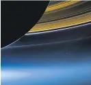  ??  ?? The Cassini space craft has sent back 450,000 images of Saturn.