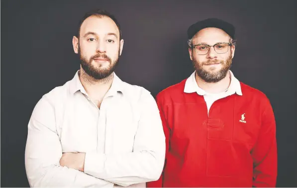  ?? HOUSEPLANT ?? Evan Goldberg, left, and Seth Rogen have been friends since high school. Rogen's new book recounts some of his high school days.