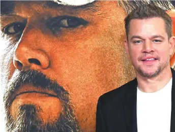  ?? — AFP photo ?? Matt Damon arrives for the premiere of ‘Stillwater’ at the Rose Theatre, Jazz at Lincoln Centre in New York in this July 26 file photo.