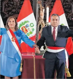  ?? EFE ?? Cargo. Gustavo Adrianzén será el nuevo primer ministro de Perú.