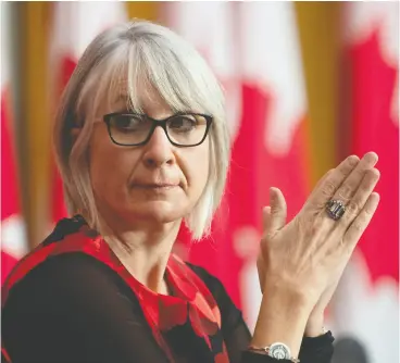  ?? Adrian Wyld / THE CANADIAN PRESS ?? Not only does Health Minister Patty Hajdu not place much value in rapid COVID tests, she actively believes they may spread the infection, John Ivison writes.