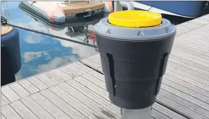  ??  ?? The Seabin can collect 50,000 plastic bottles a year