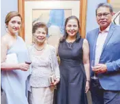  ??  ?? (From left) Sara Soliven de Guzman and Sonia Mayor with Valerie and Ping Sotto.