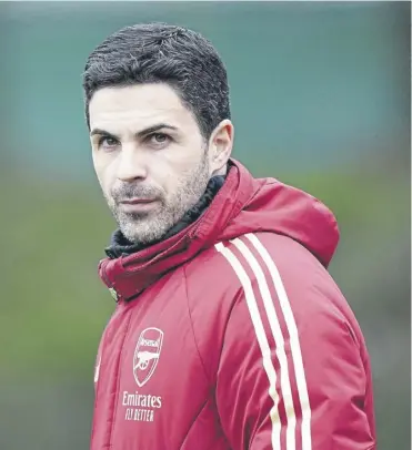  ?? ?? Arsenal manager Mikel Arteta at the Sobha Realty Training Centre in London yesterday