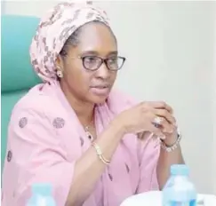  ??  ?? Minister of Finance, Budget and National Planning, Mrs Zainab Ahmed