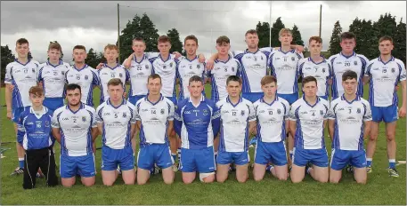  ??  ?? The Craanford panel before Saturday’s drawn Greenstar Under-21 hurling Roinn 1 championsh­ip decider.