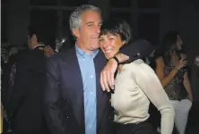  ?? Joe Schildhorn / Patrick McMullan / Getty Images 2005 ?? Jeffrey Epstein and Ghislaine Maxwell attend a New York City charitable benefit in 2005. She denies any wrongdoing.