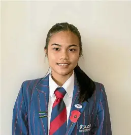  ??  ?? ACG Sunderland Year 13 student Gaea Galvez dreams of going to Stanford to study biochemist­ry.