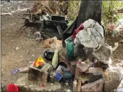  ?? ?? Some of the more than 11tons of trash removed Tuesday in Lakeport at a local homeless encampment.