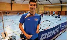  ??  ?? À 16 ans, Clément fait parti des jeunes pousses des Fous du Volant de Voisins-le-bretonneux