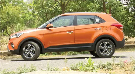  ??  ?? The new Creta features new split-tail lamps on the rear and a skid plate up front.