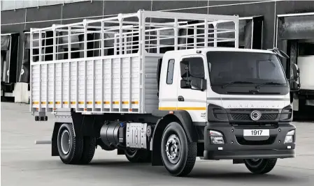  ??  ?? BharatBenz 1917R truck is an ICV segment offering designed for FMCG and e-commerce applicatio­ns.