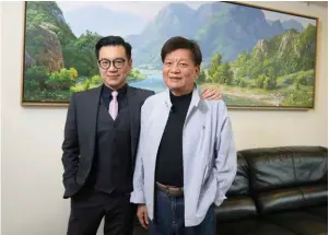  ?? 蘇義傑攝 ?? 2015年，呂皇甫（左）從父親呂崇文（右）手中接下董事長，開啟光隆新布局。