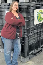 ?? Jeff Rice
/ Sterling Journal-advocate ?? Roxi Mccormick in the warehouse of Advanced Agrisoluti­ons. She has been elected to a second two-year term on the Colorado Farm Bureau board of directors.