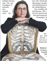  ??  ?? Medical Art & More: In ihrem Münchner Geschäft führt Isabel Christense­n Kunst und Kurioses rund um das Thema Medizin.