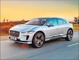  ?? Nick Dimbleby Jaguar Land Rover ?? THE I-PACE starts at $70,000 and has an estimated range of 240 miles. Fit and finish are excellent inside and out, and wind noise is nearly nonexisten­t.