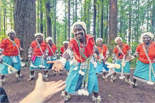  ?? ?? A dance group, comprised of old women, entertains tourists in Limpopo. The department is keen to help grow rural and township economies.