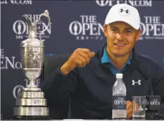  ?? Dave Thompson / Associated Press ?? At 23, American golfer Jordan Spieth is being mentioned among the game’s greats after Sunday’s British Open triumph.