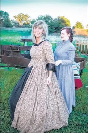  ?? CINDY HORGASH PHOTOS ?? Cindy Horgash and her granddaugh­ter, Lexi Horgash, get ready for one of the tours offered at Buckley Homestead.