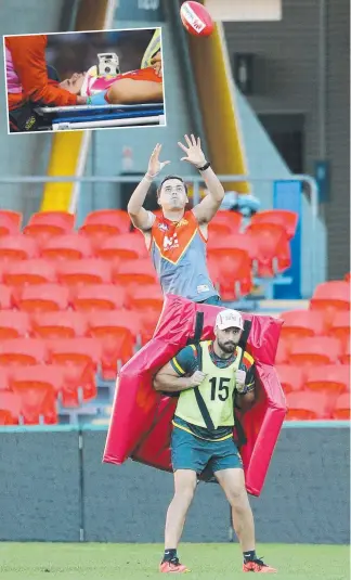  ?? Picture: RICHARD GOSLING ?? Kade Kolodjashn­ij is preparing to return after his string of head knocks.