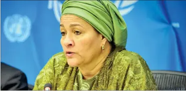  ?? ?? Zamjenica generalnog sekretara UN-a Amina Muhammed na samitu u Buxellesu: „Izgubili smo moralni kompas na Gazi, kao čovječanst­vo, kao međunarodn­a zajednica“.