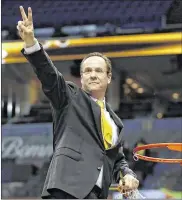  ?? ROBERSON / ASSOCIATED PRESS JEFF ?? Wichita State and coach Gregg Marshall won the Missouri Valley Conference Tournament last weekend. The Shockers reached the Final Four in 2013 and have won nine tournament games over the last four seasons.