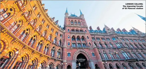  ??  ?? Final destinatio­n? LONDON CALLING: The imposing facade of St Pancras station