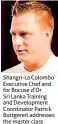  ??  ?? Shangri-la Colombo Executive Chef and for Bocuse d’or Sri Lanka Training and Developmen­t Coordinato­r Patrick Buttgereit addresses the master class